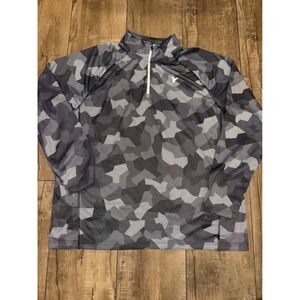 Old Navy Active XXL Pullover Black Gray Geometric Lightweight Top‎ Mens